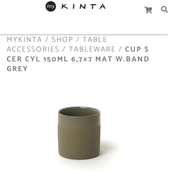 KINTA Set Glazed Ceramic Drinkware Sake Cups Grey - Picture 5 of 6
